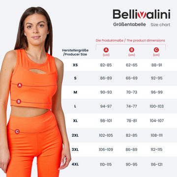 Bellivalini T-Shirt Sport Oberteile Damen Crop Top Neon Gym Yoga Laufen BLV50-324 (1-tlg)