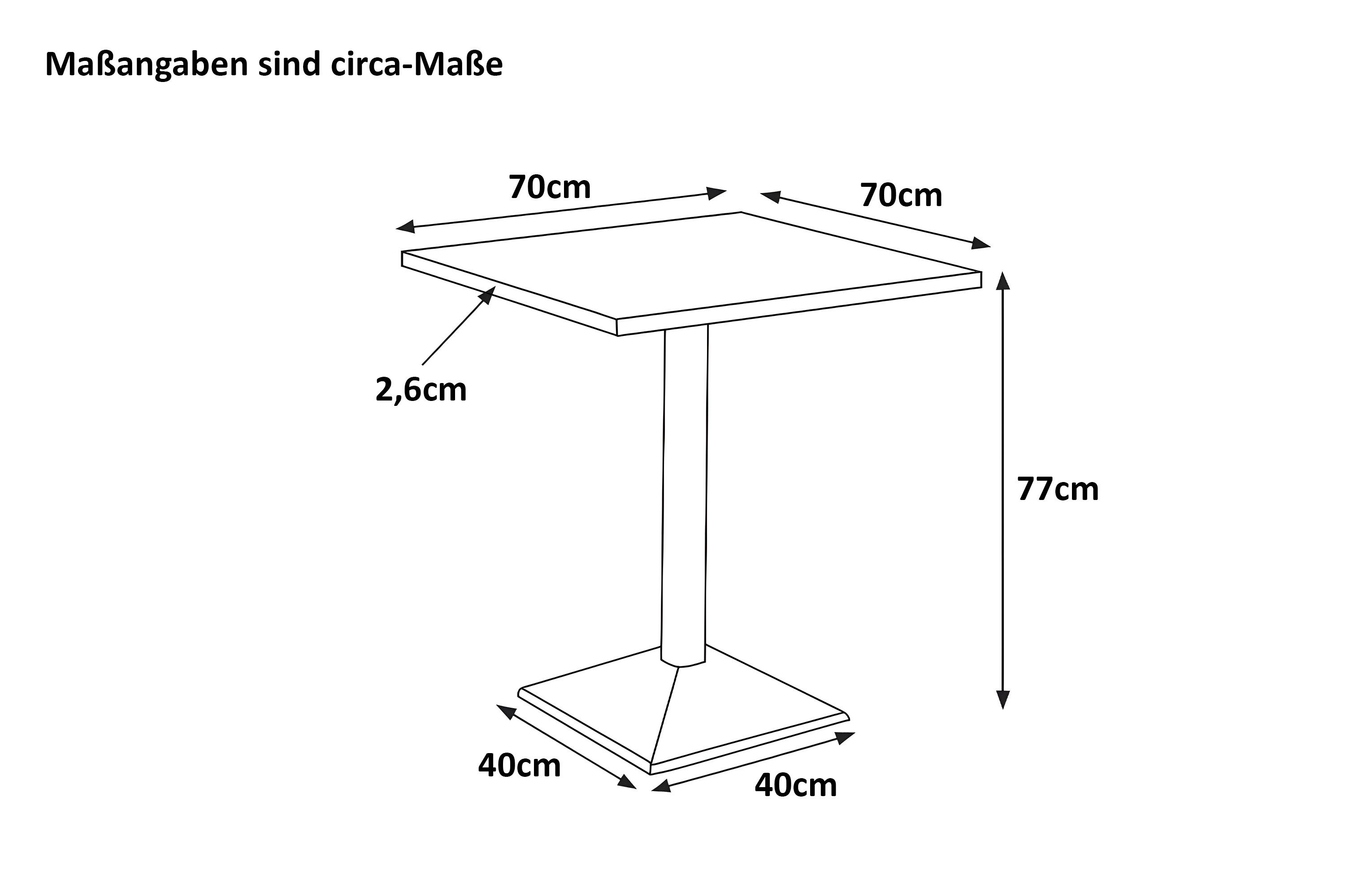 SAM® Bistrotisch Rosonera, massives Akazienholz, gerade günstig online kaufen