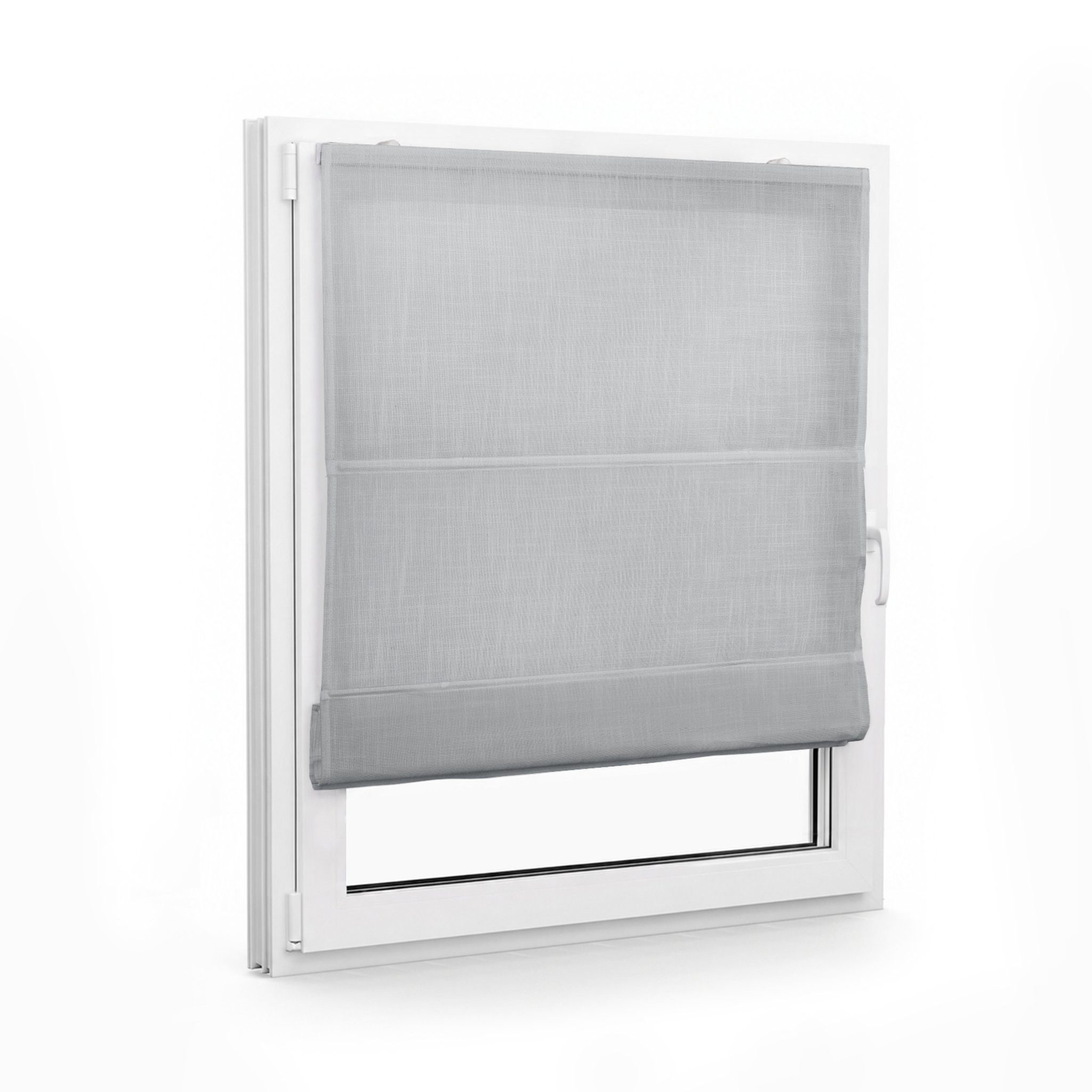 Victoria M. Raffrollo Ivora Premium Raffrollo 40x130cm Grau Blickdicht, mit Faltenband, mit Bohren, freihängend, Abnehmbarer Stoff mit OEKO-TEX® Zertifizierung