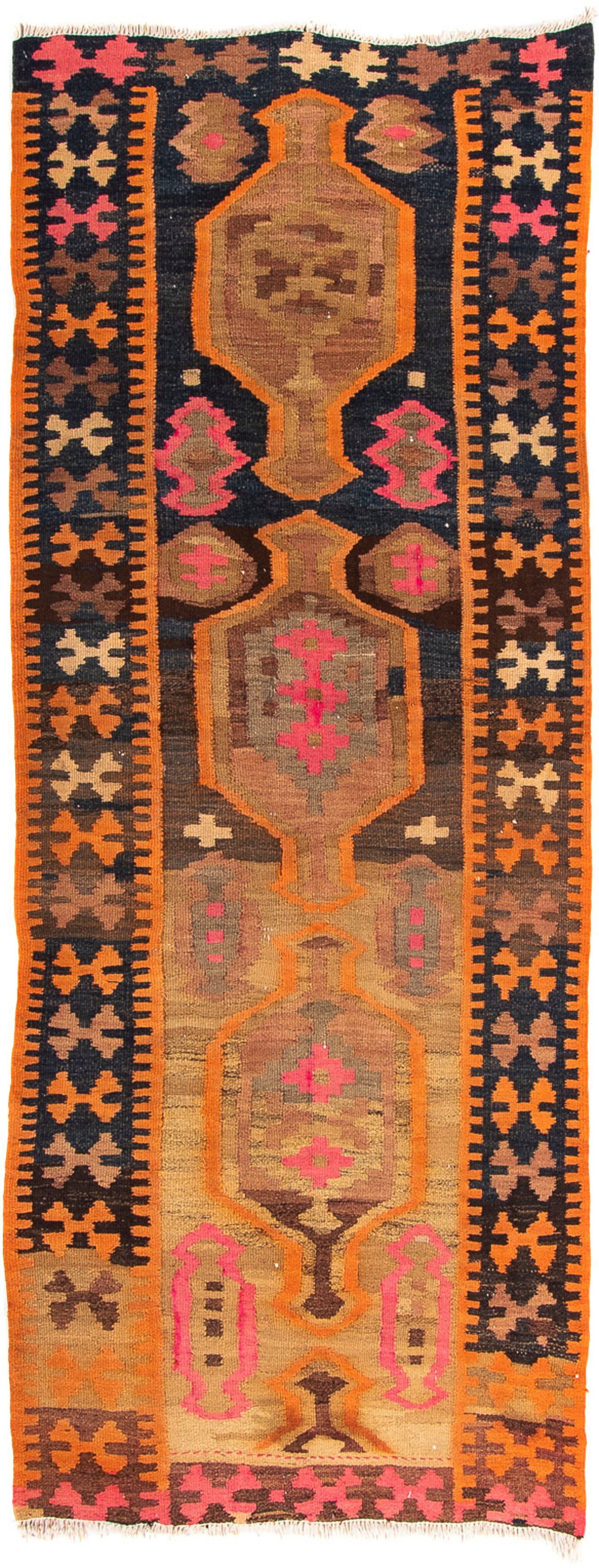 Old - 5 - 110 Einzelstück mehrfarbig, x mm, 245 cm - morgenland, Wollteppich rechteckig, Wohnzimmer, Höhe: Kelim