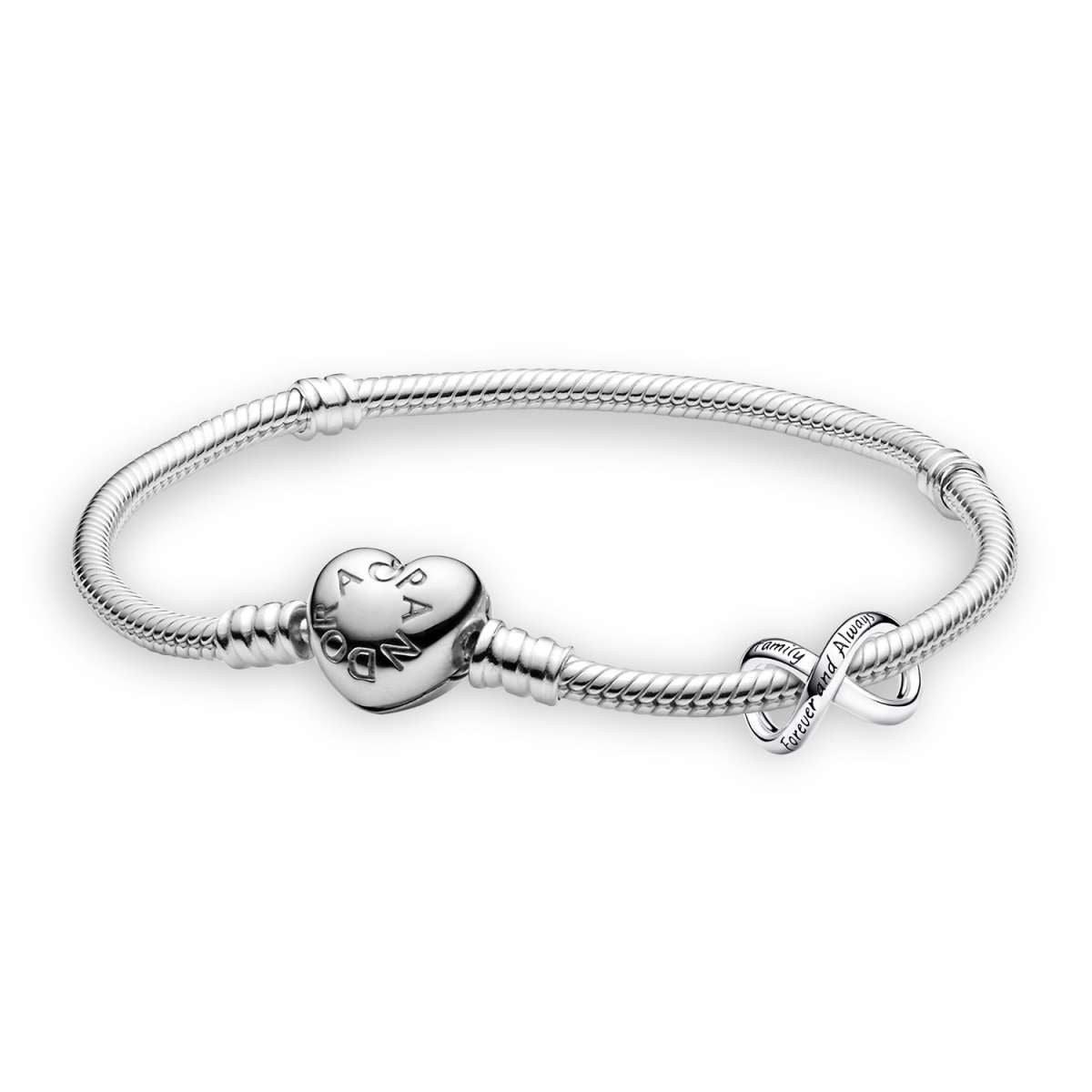 Pandora Silberarmband 28922, für Damen Starter-Set Silber Für Immer & Ewig