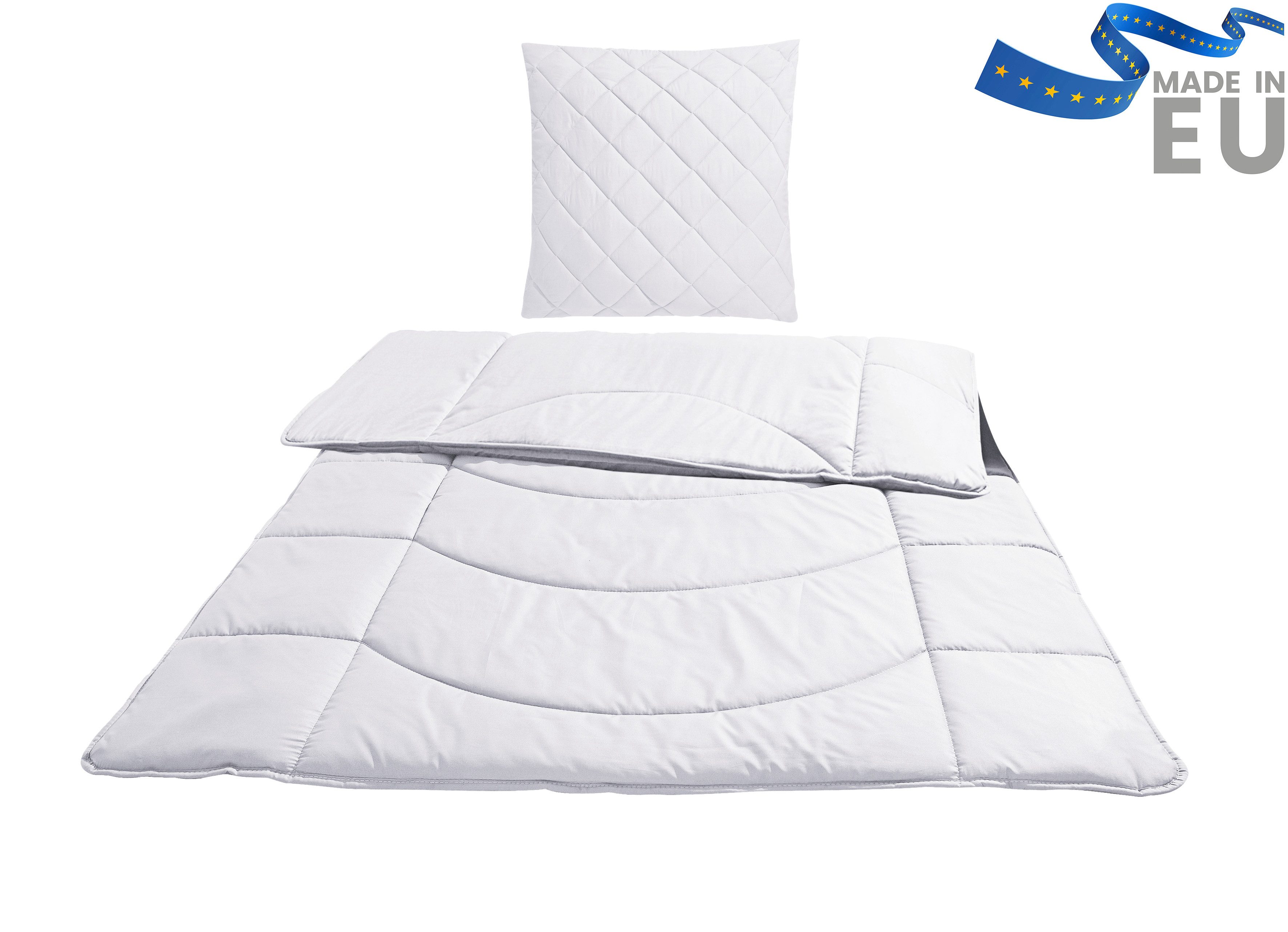 my home Steppbett + Kopfkissen Microlux, günstig online kaufen