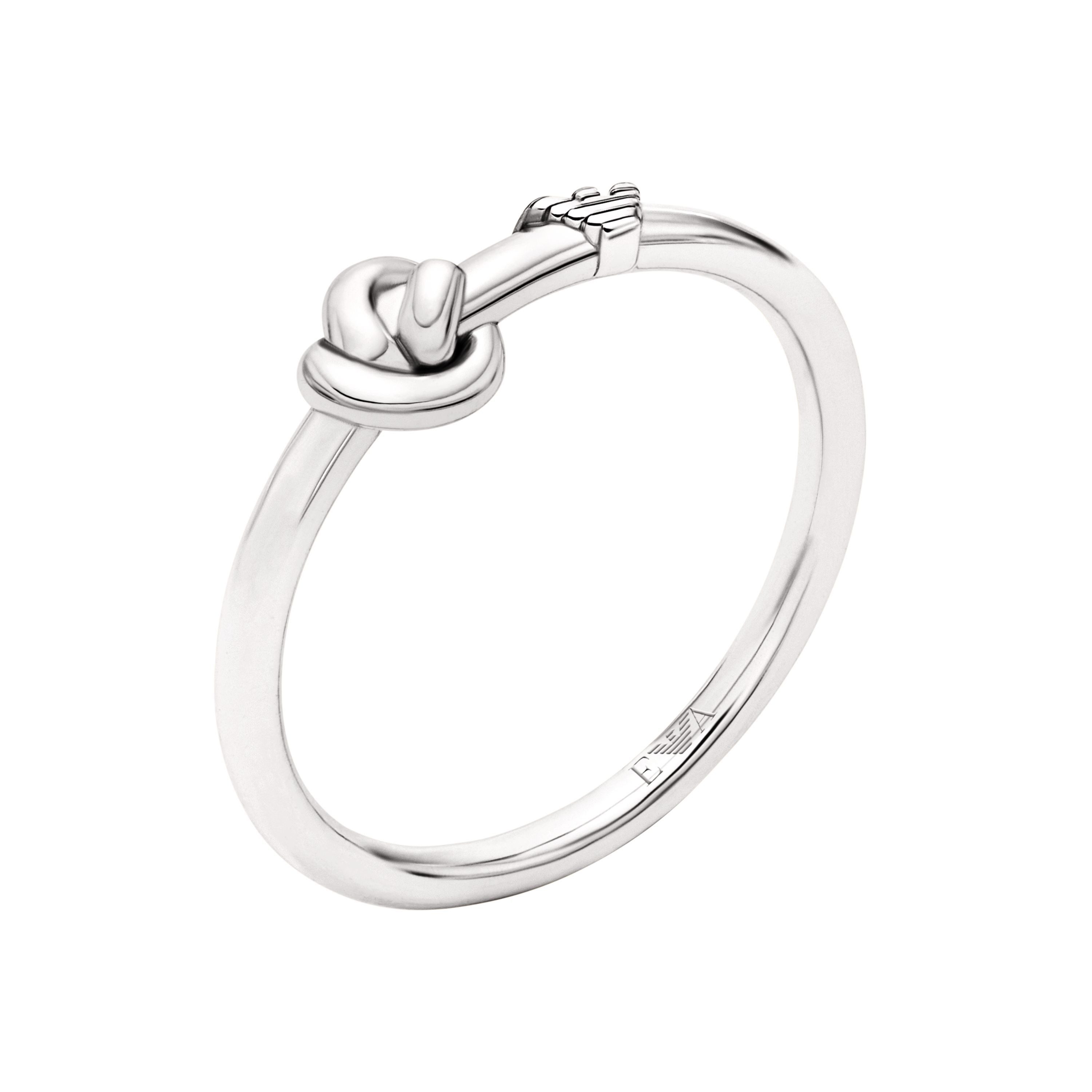 Emporio Armani Fingerring Schmuck Geschenk Silber 925 Knoten-Optik
