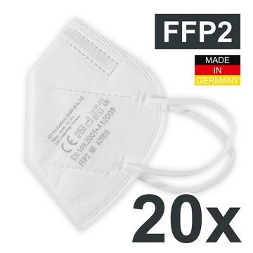 Filtrierende Halbmasken FFP2 FFP2-Atemschutzmaske, Packung, 20-St., Made in germany