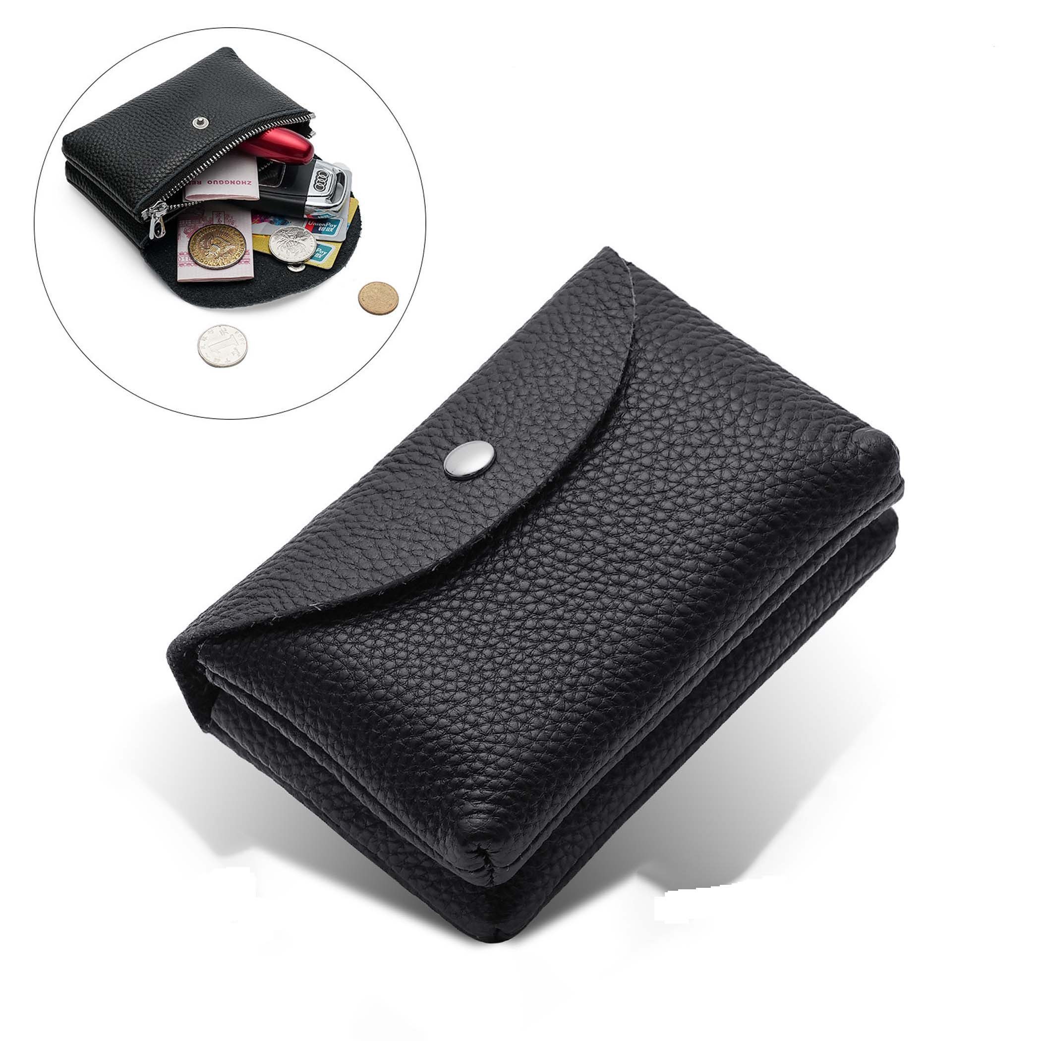 Mini Geldbörse Weichem Mini Geldtasche Damen mit Mehreren Fächern