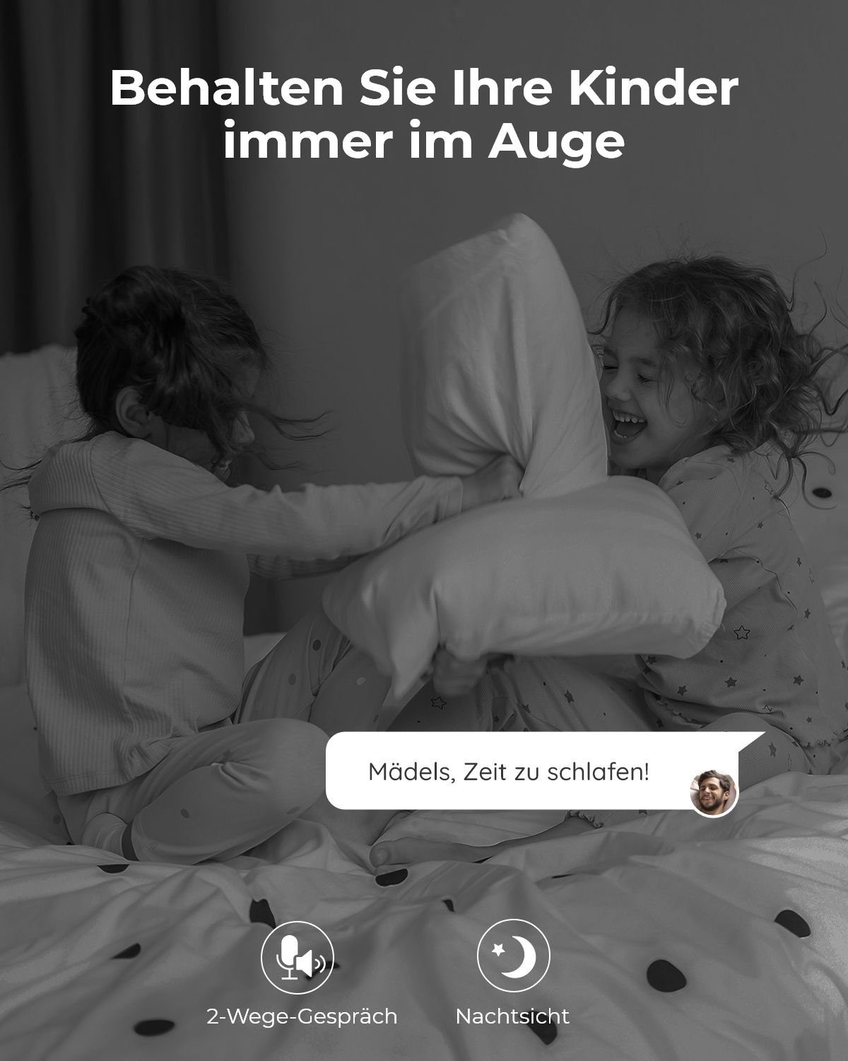 Reolink Überwachungskamera 4MP WLAN IP E1-Series (Innenbereich, Pan-Tilt,2,4-GHz-WLAN, Bewegungserkennung, Bidirektionales Audio) – Bild 5 von 5
