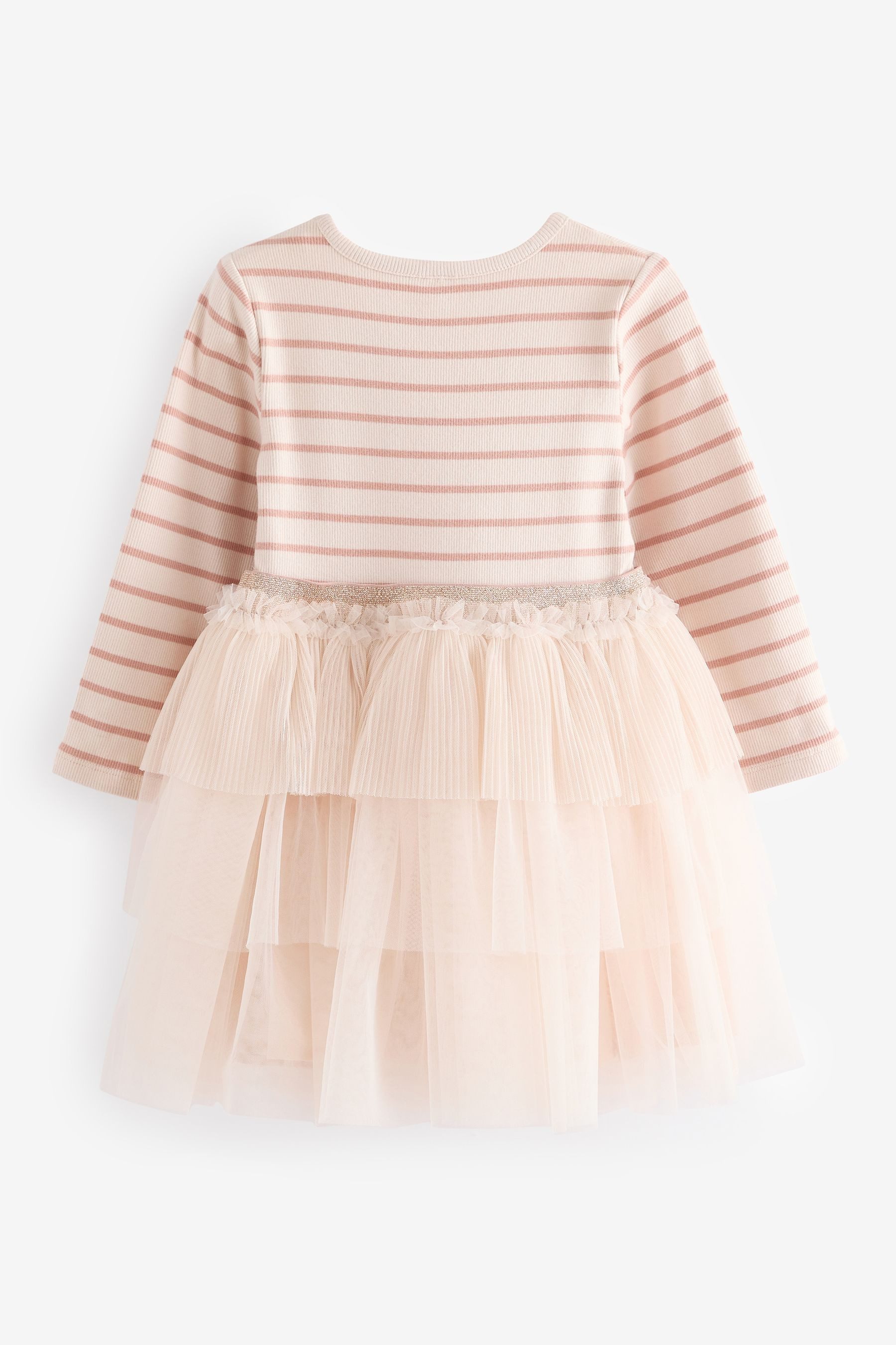Next Tüllkleid Langärmeliges Kleid mit glitzerndem günstig online kaufen