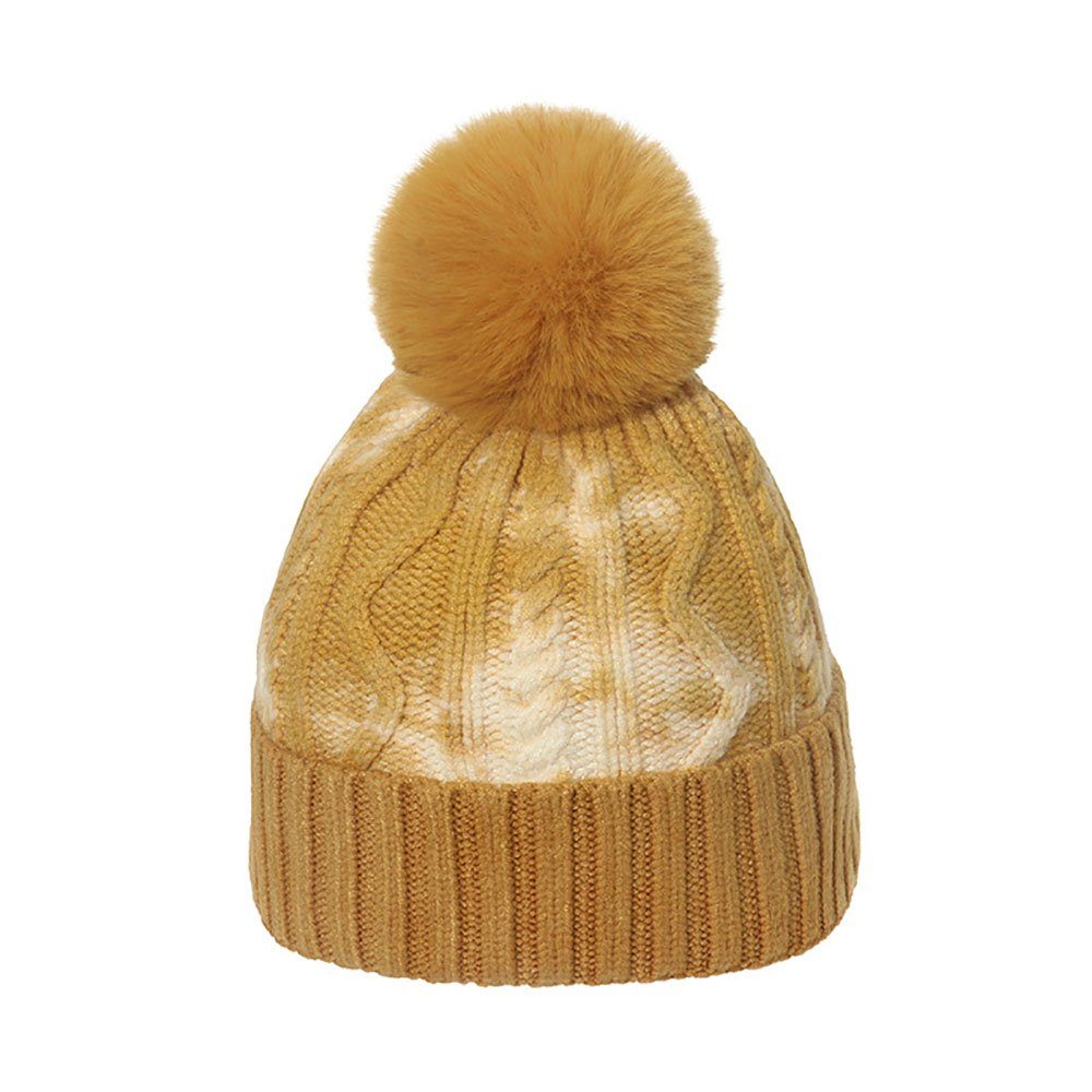 Gold Wintermütze Damen Style Crest Slouch Mütze (1-St) Strickmütze Beanie