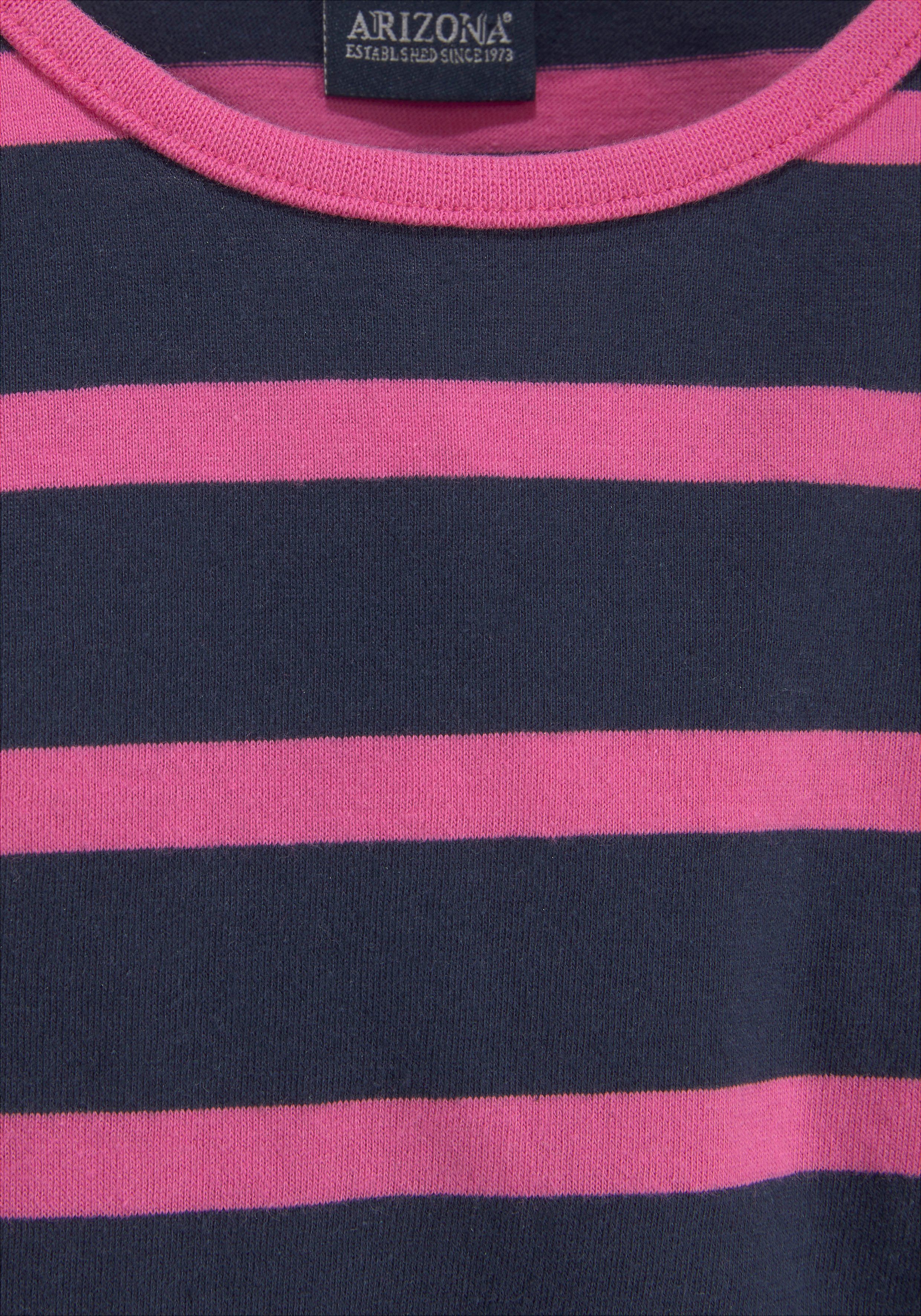 Streifen großem (2-tlg., KIDSWORLD 2er-Pack) Longshirt mit Print und schönen