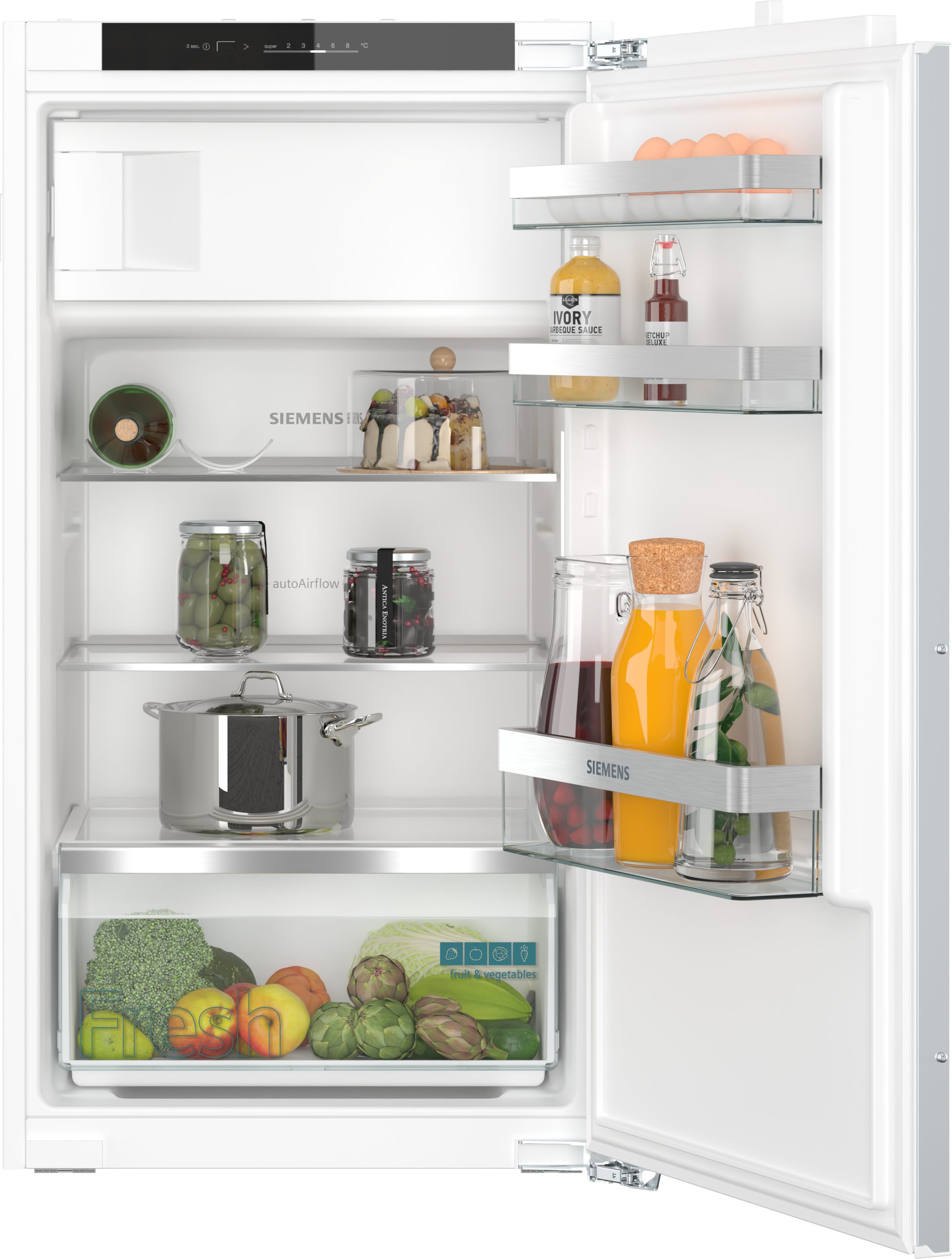 SIEMENS Einbaukühlschrank iQ300 KI32LVFE0, 102,1 cm hoch, 54,1 cm breit, Einfache Temperatureinstellung dank elektronischer Temperaturregelung