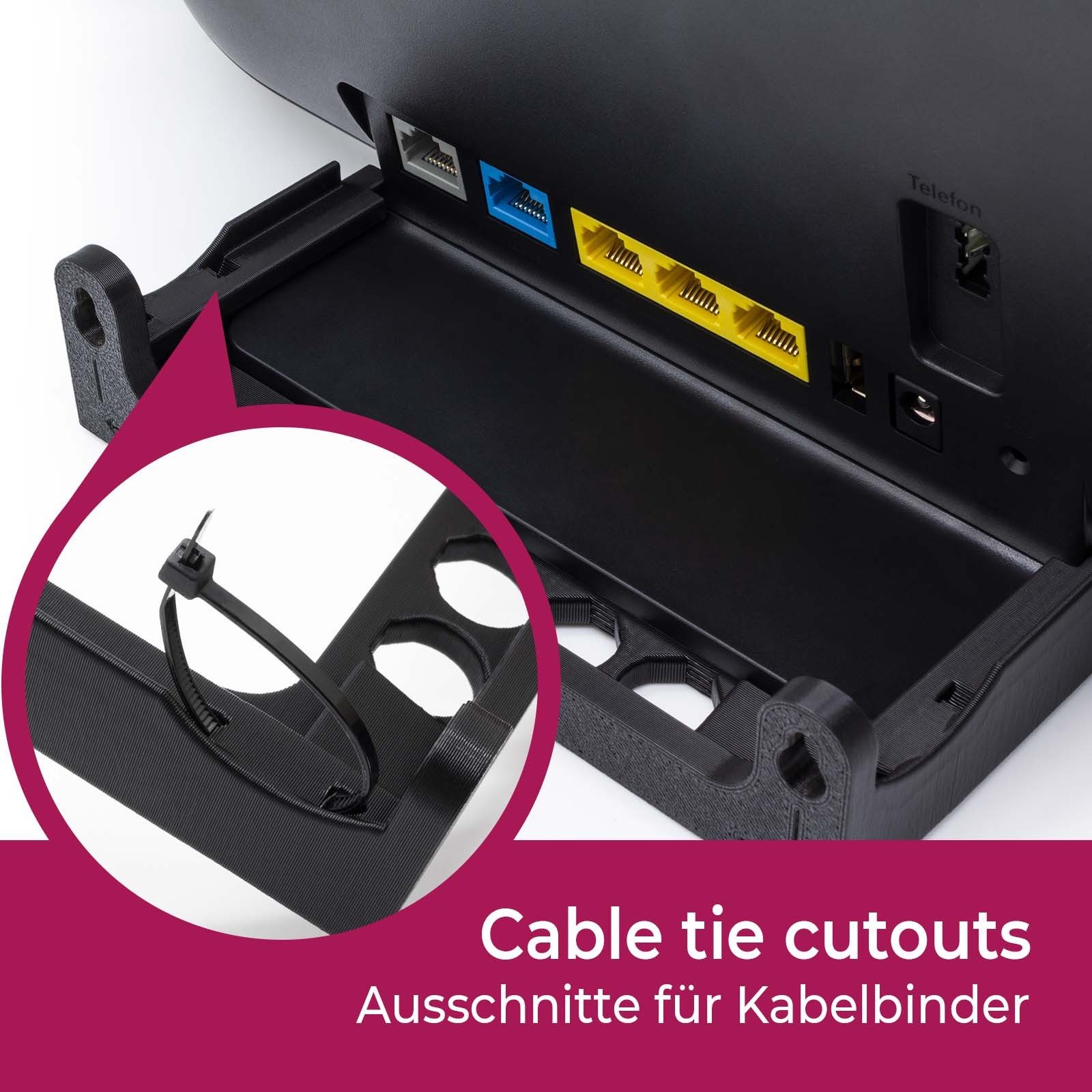 Mobilefox Wandhalterung Wandhalterung passend für Telekom Speedport Smart 4 Router WLAN – Bild 3 von 5
