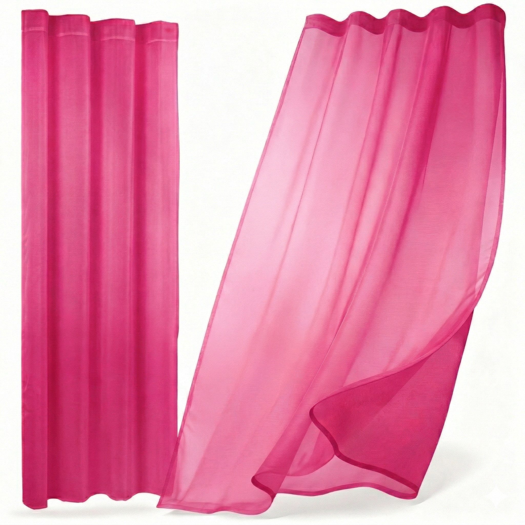 Beautex Gardine transparent Dolly, wählbar mit Kräusel- und Ösen- Aufhängung (2 St), Kräuselband, transparent