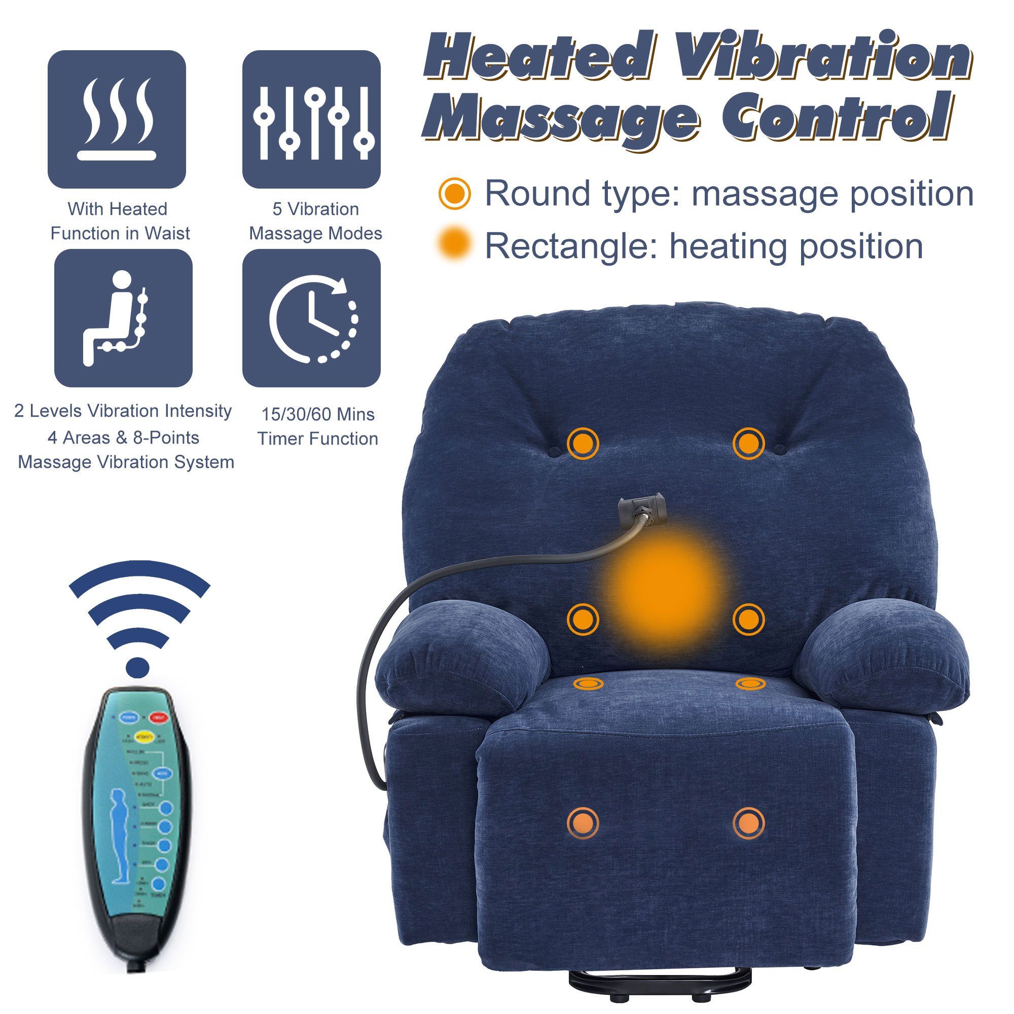 Elektrischer Relaxsessel Massageheizung DOTMALL mit Massagesessel, Massagesessel
