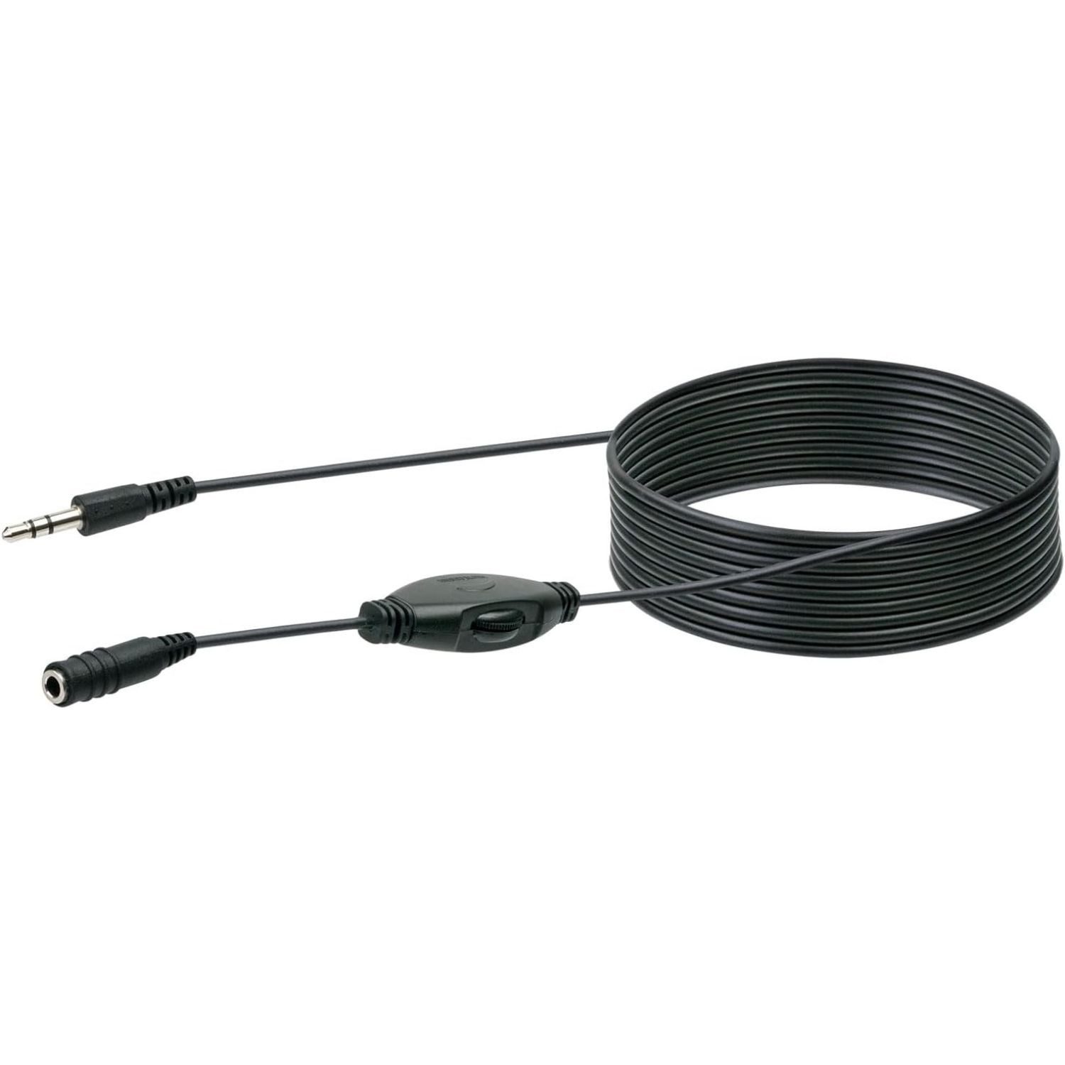 Schwaiger 3,5mm Klinken-Verlängerung 3m Lautstärkenregler Audio-Kabel, 3,5mm Klinke, 3,5mm Klinke (300 cm), Klinke Verlängerungskabel Fernbedienung TV Kopfhörer Klinke Stereo AUX