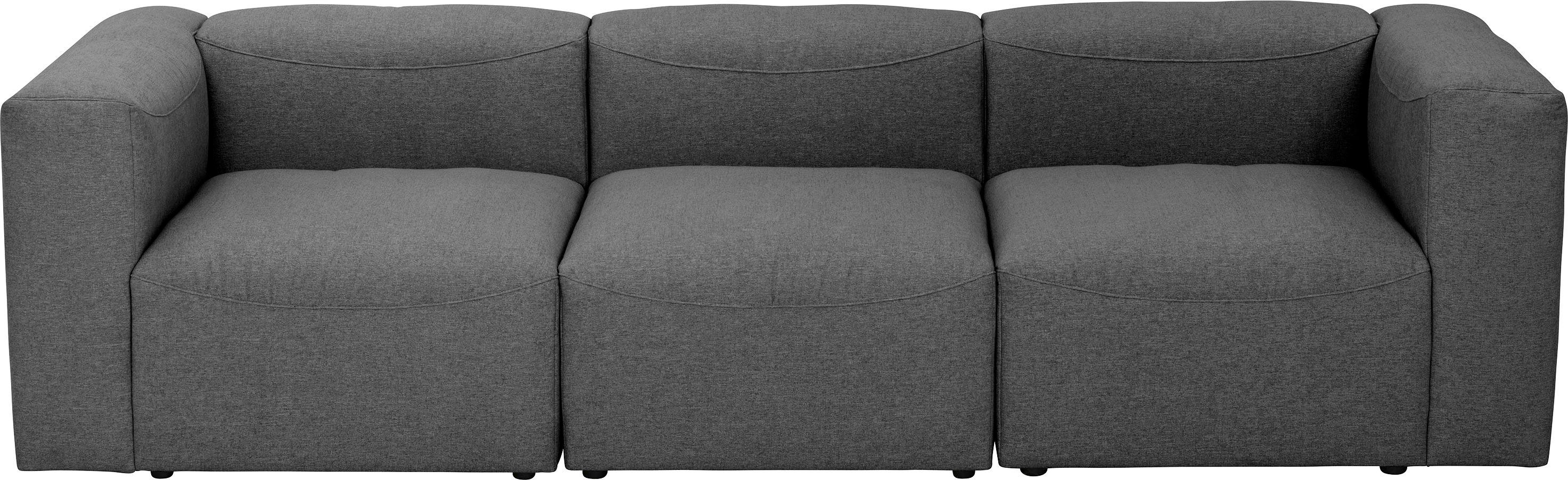 Sitz-Elementen, 3 aus 3 anthrazit individuell Winzer® Spar-Set 05 Max 3-Sitzer kombinierbar Teile, Sofa-Set Lena,