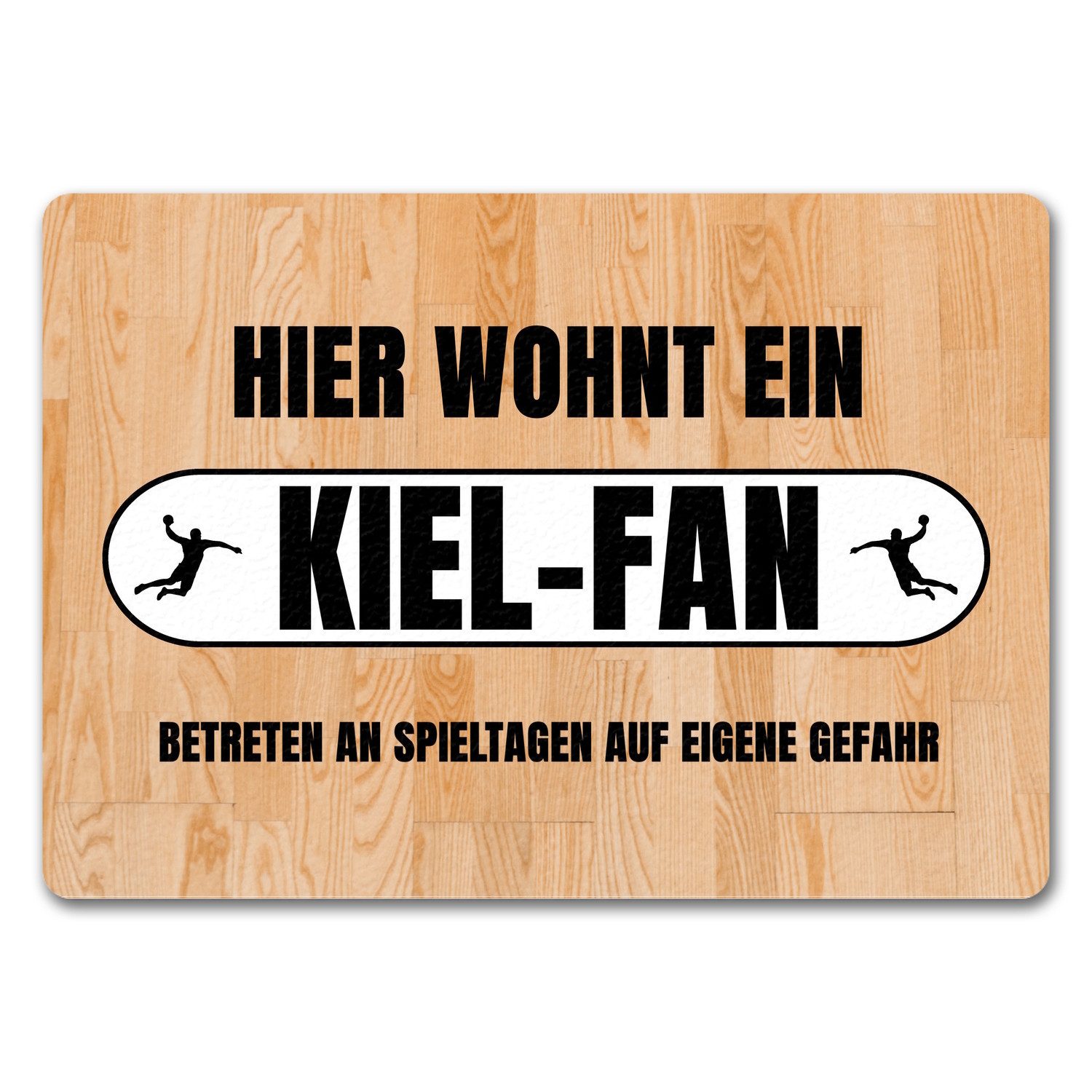 Fußmatte Hier wohnt ein Kiel Fan Fußmatte in 35x50 cm ohne Rand mit Motiv