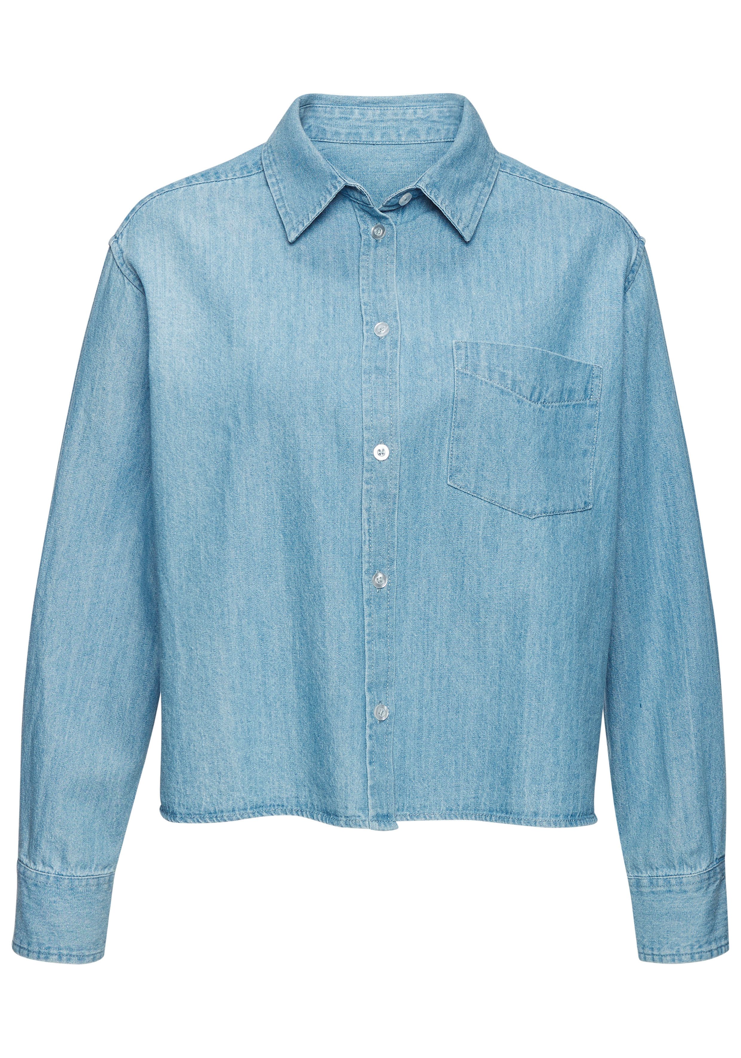 Buffalo Jeansbluse mit Brusttasche, Hemdbluse, Denim, casual. € 49,99