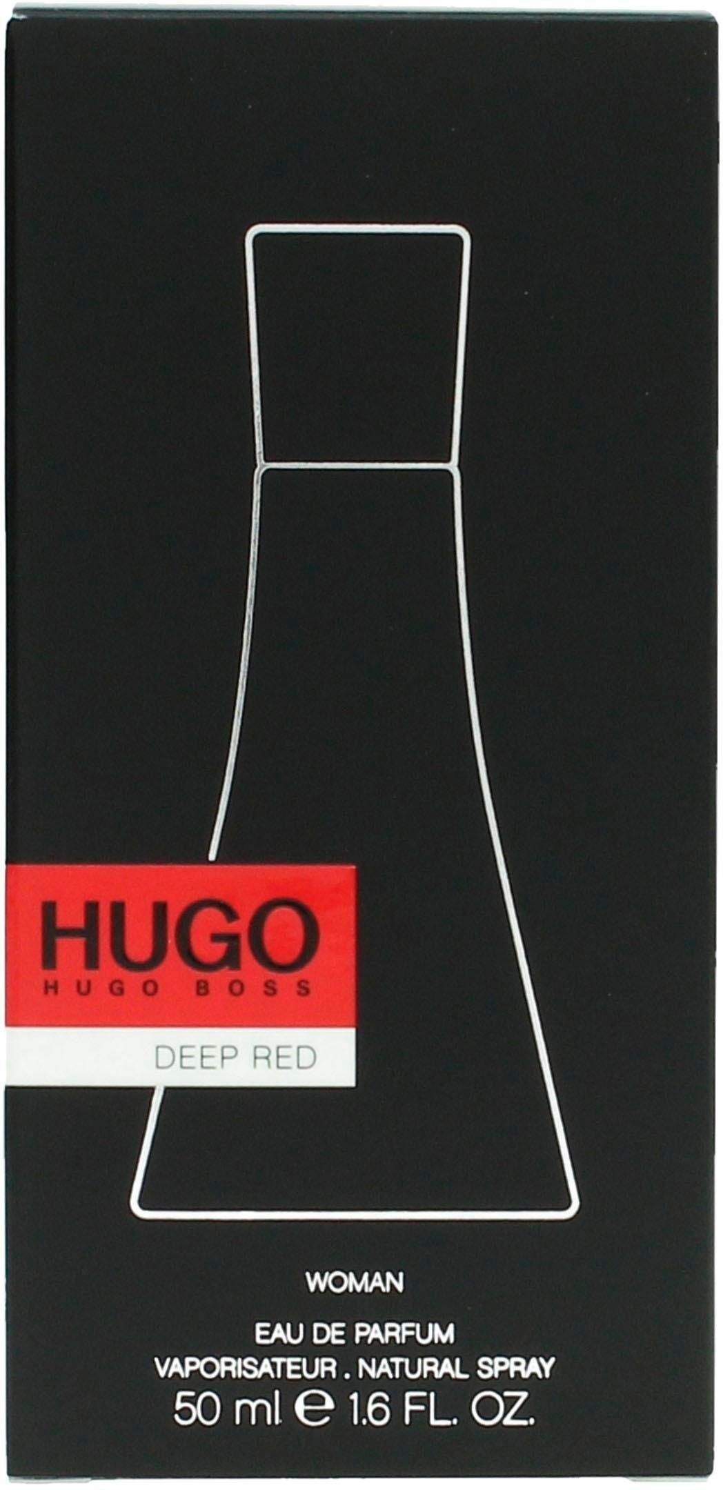 HUGO Eau de Parfum DEEP RED, EDP, mit selbstbewusstem Charakter