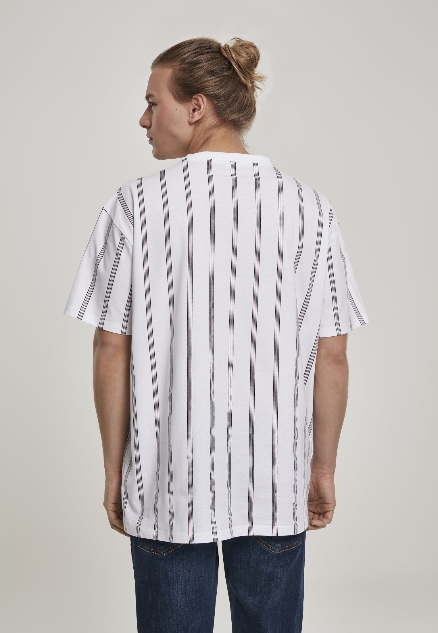 URBAN CLASSICS Kurzarmshirt T-Shirt Heavy Oversized (1-tlg) AOP Tee Stripe