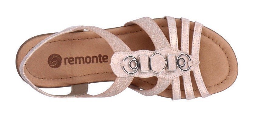 rosa Remonte Sandale Verzierungen dezenten mit
