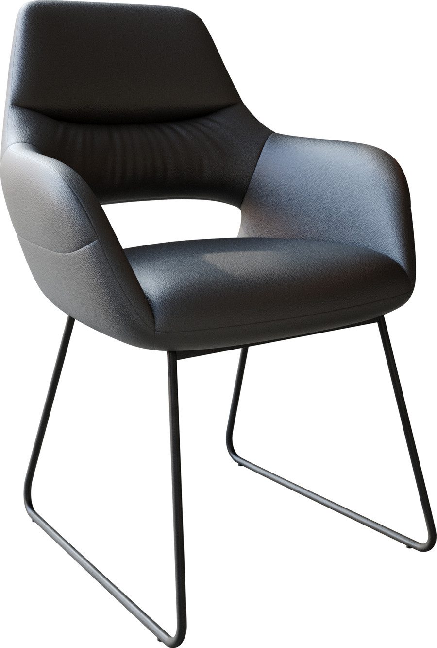 DELIFE Polsterstuhl Yago-Flex, mit Armlehnen Kufengestell günstig online kaufen