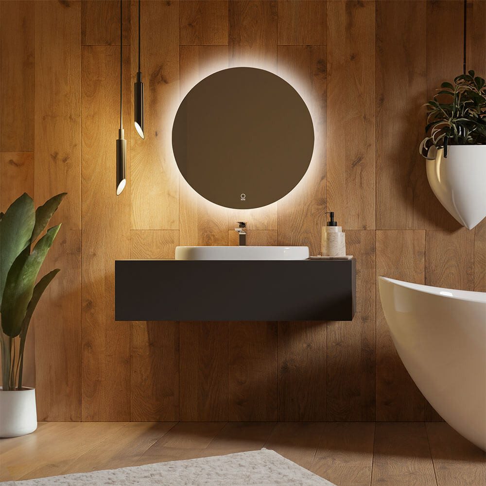 HOME DELUXE LED-Lichtspiegel Rund SILA - Ø60~100cm, Dimmbar & Antibeschlags günstig online kaufen