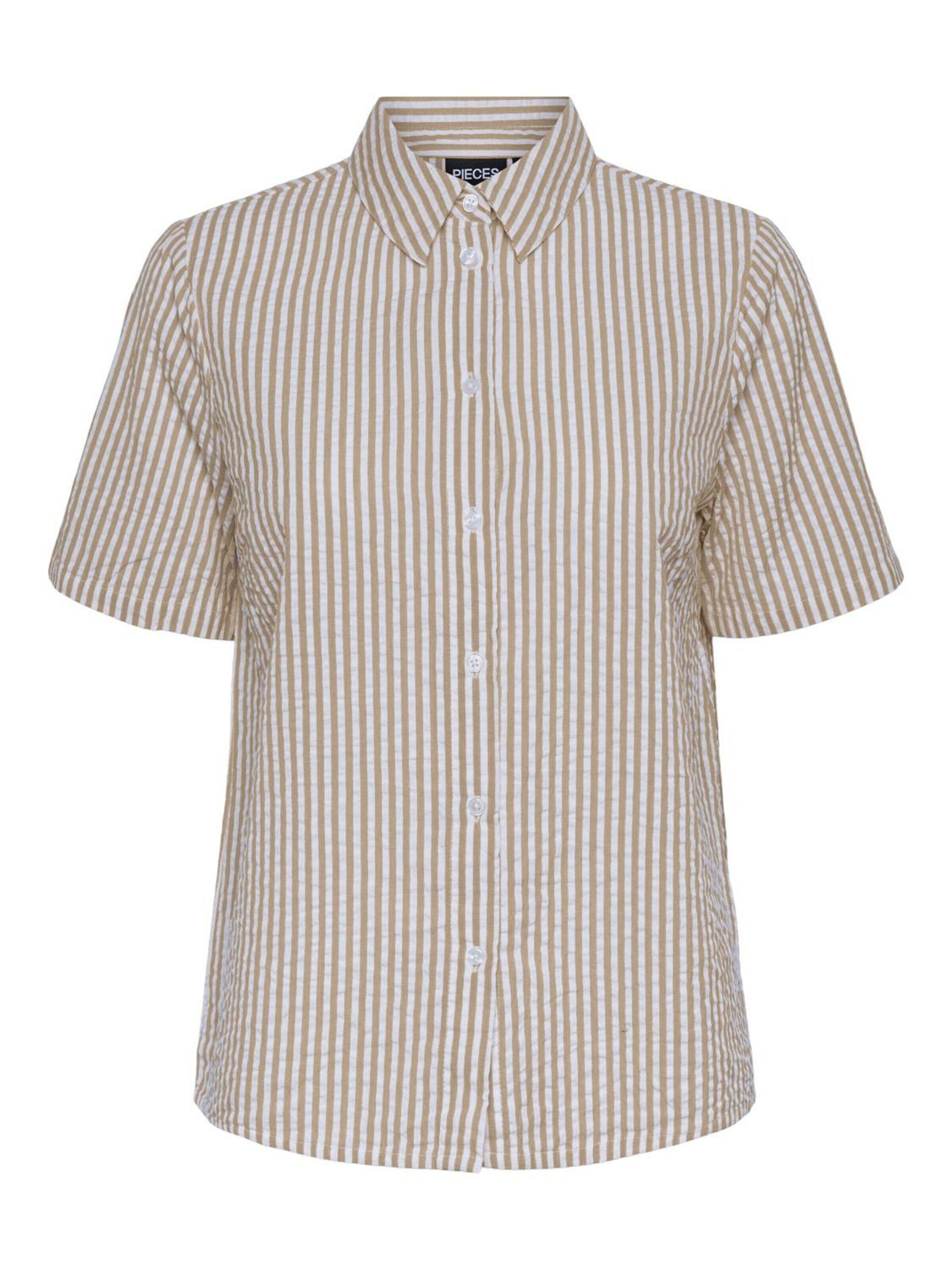 pieces Kurzarmbluse PCSally (1-tlg) Plain/ohne Details