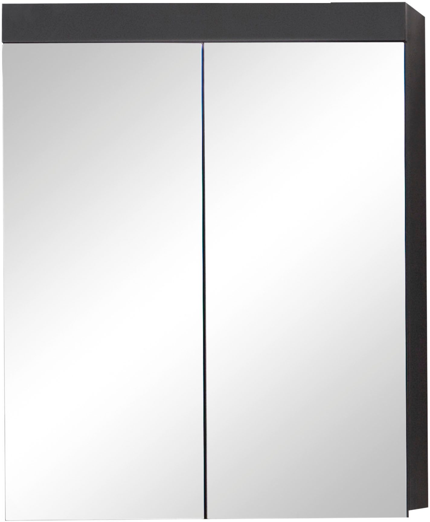 welltime Spiegelschrank Avena Badezimmerschrank wahlweise mit Aufsatzleuchte - (B/T/H) 60/17/77 cm