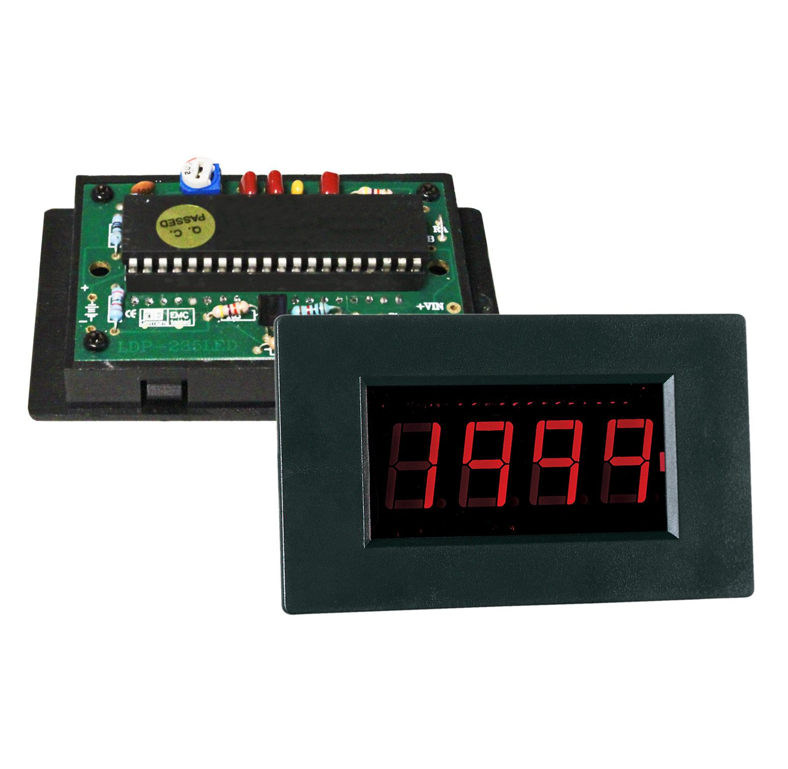 PeakTech Spannungsprüfer Digital Einbau Voltmeter / Amperemeter 2000 Counts