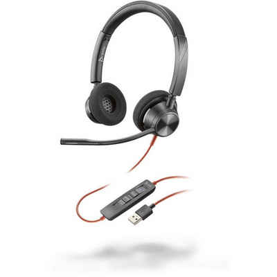 Plantronics Poly Headset Blackwire C3320-M binaural USB-A Kopfhörer (Lautstärkeregelung, Mikrofon-Stummschaltung)