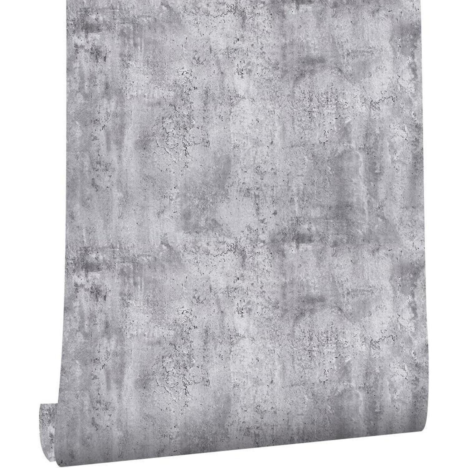 LuxusKollektion Möbelfolie Tapete Betonoptik Hellgrau 40x1000cm