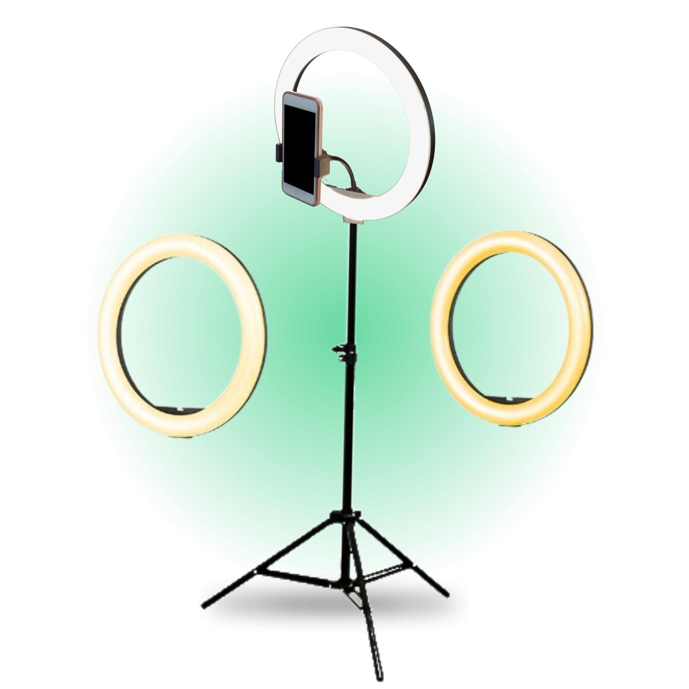 TronicXL Ringlicht Ringlicht mit Stativ Handy Smartphone Halterung Selfie 2m groß hoch, Live-Streaming Fotografie Live Streamer