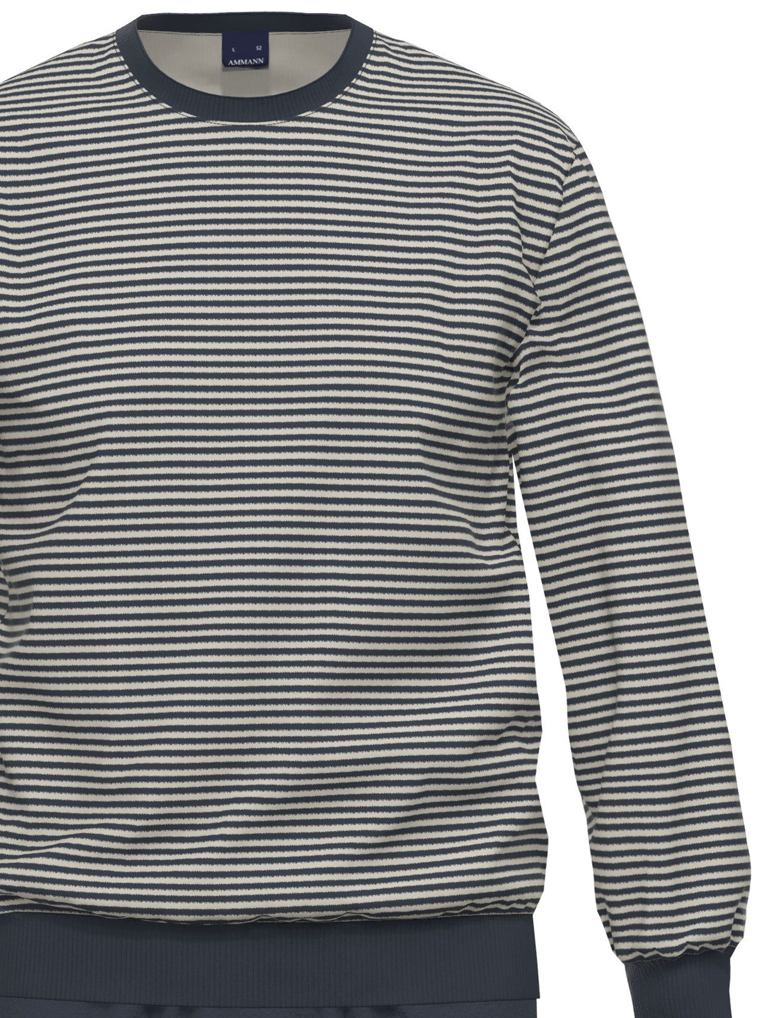 Ammann Pyjama Herren Pyjama lang, Rundhals Nightwear / Frottee (Packung, 1 günstig online kaufen