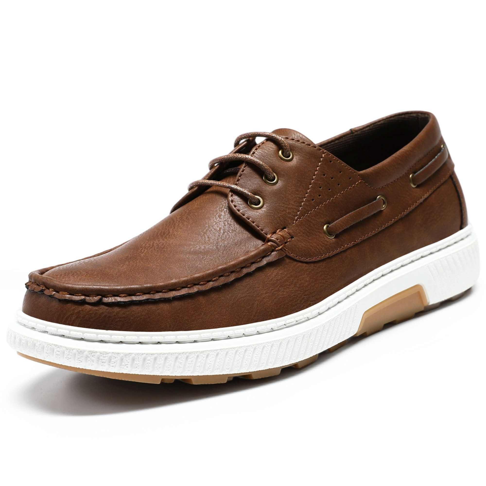 Allthemen Bootsschuh Herren elegante Mokassins Business Schnürschuhe