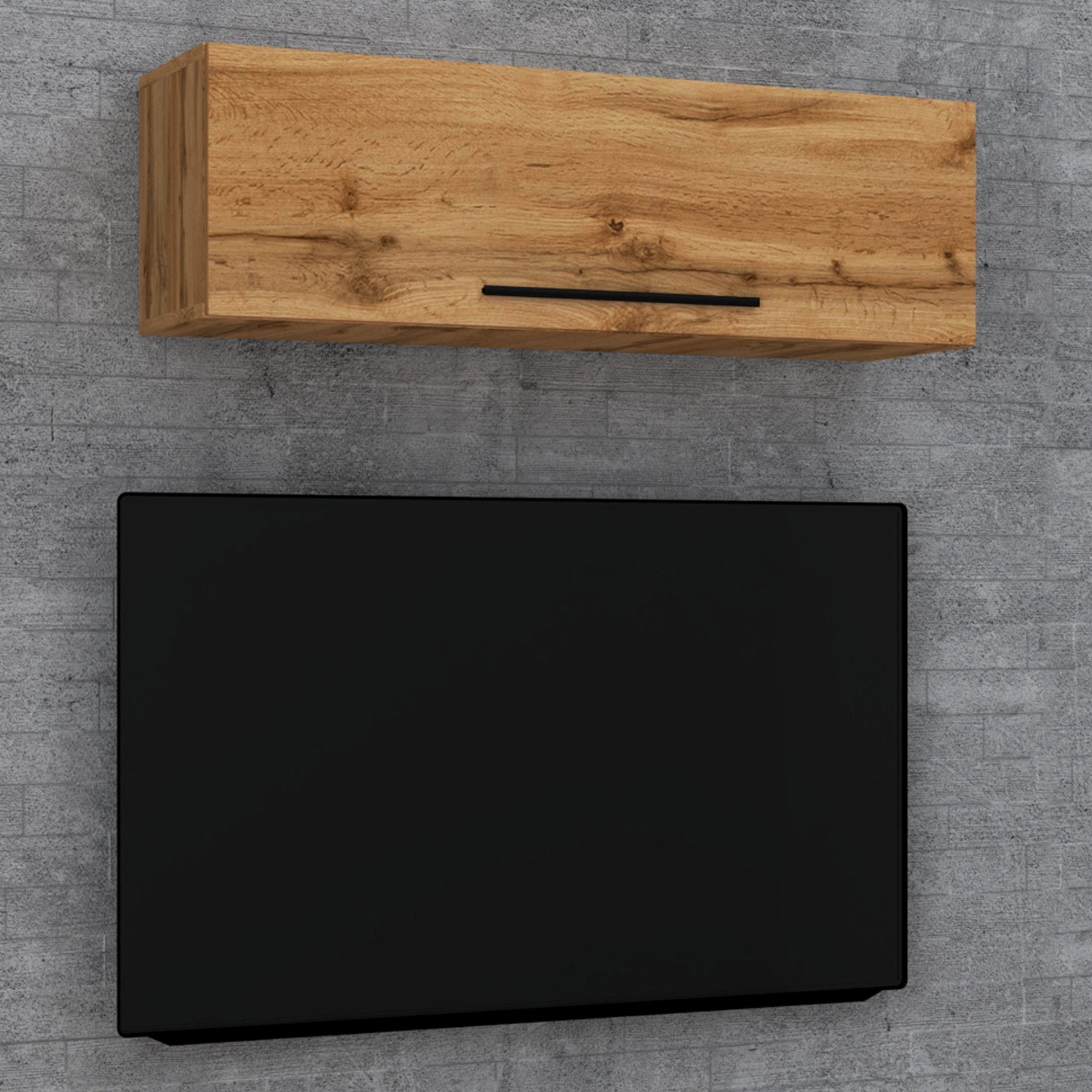 VCM Wandregal Holz Wandregal Wandschrank Klappschrank Arila L