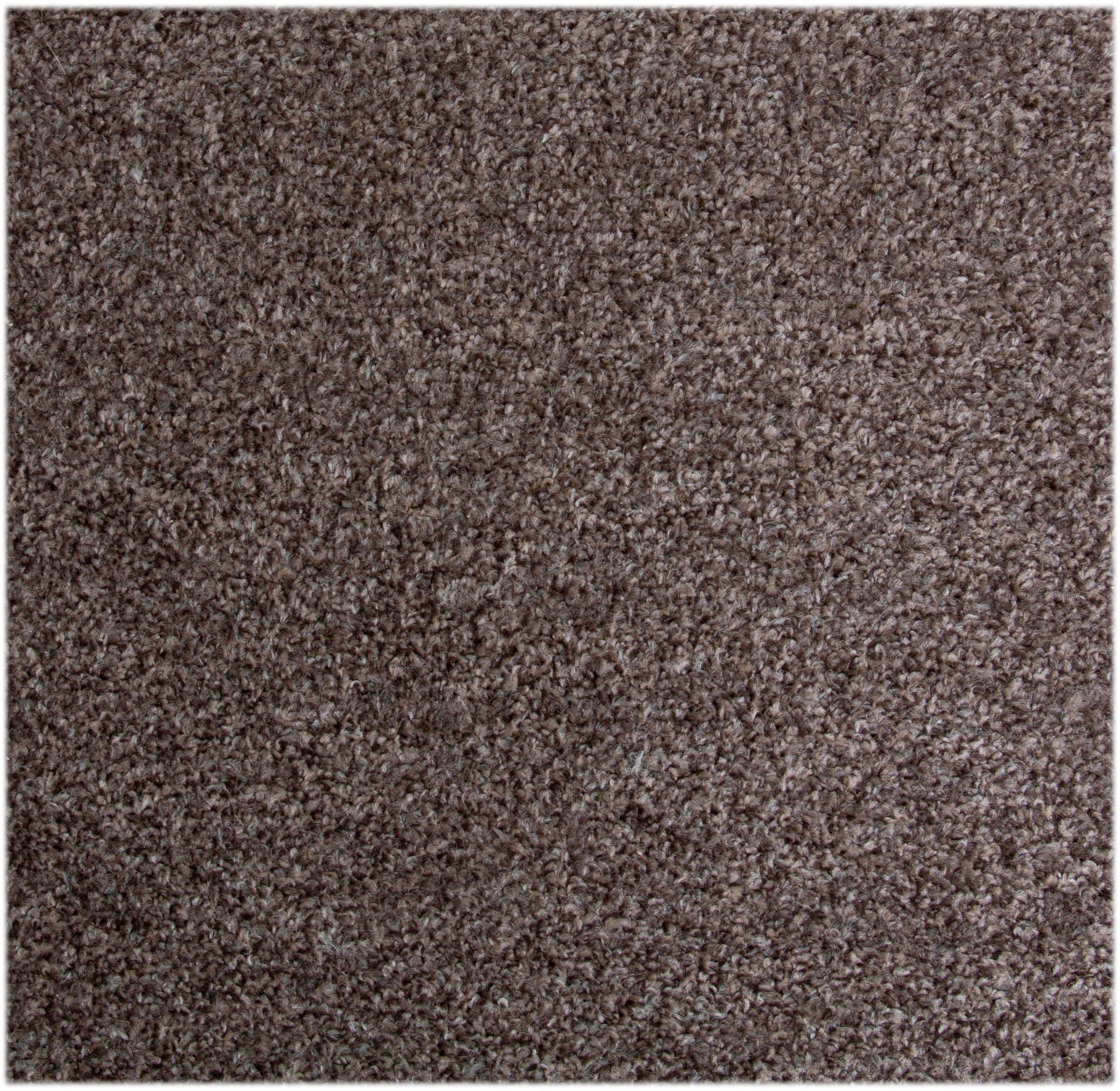Teppichboden Coupon Velours Fiona, Andiamo, rechteckig, Höhe: 4,5 mm, meliert, Breite 400 cm oder 500 cm, strapazierfähig & pflegeleicht braun