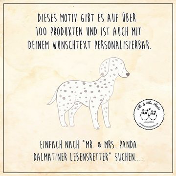 Mr. & Mrs. Panda Tragetasche Dalmatiner Lebensretter - Schwarz - Geschenk, Beutel, Hundebesitzer, (1-tlg), Cross Stitching Griffe