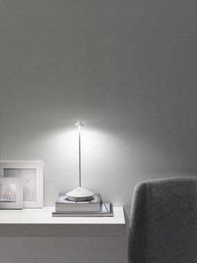 Zafferano LED Tischleuchte Pina Pro: Neue Version, LED fest integriert, 2200K (gemütlich warmweiß), 2700K (warmweiß), 3000K (Neutralweiß), Für den Innen und Außenbereich geeignet, IP 54 geschützt