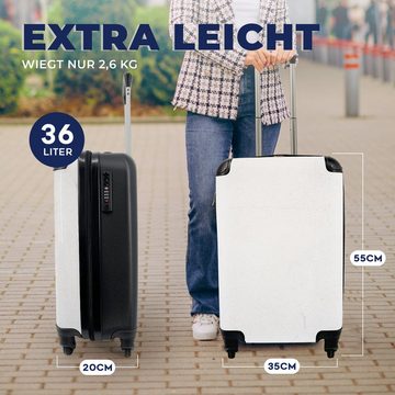 MuchoWow Handgepäckkoffer Beton - Weiß - Modern, 4 Rollen, Reisetasche mit rollen, Handgepäck für Ferien, Trolley, Reisekoffer