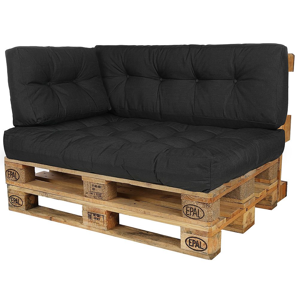 Melko Palettenkissen Palettenauflage Rückenkissen Sitzkissen Leinenstoff ver. Farben, Extra dicke Füllung