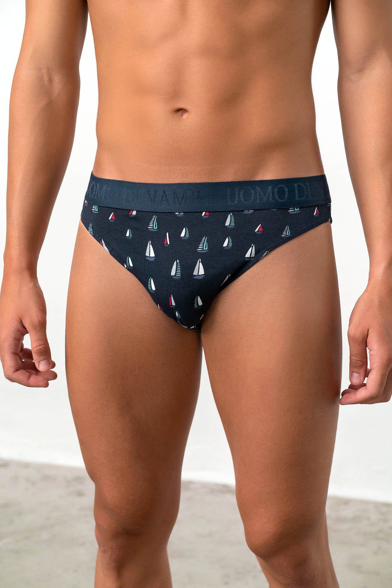 Vamp Slip UOMO di VAMP (Set, 2-St., Set) Herren 2er Pack Rio-Slips Baumwolle blau