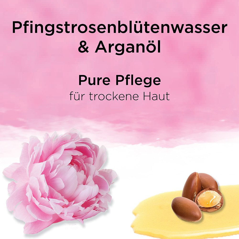 VANDINI Flüssigseife Nutri Flüssigseife Spender mit Pfingstrosenblüte Duft, vegan, 300ml, 1-tlg.