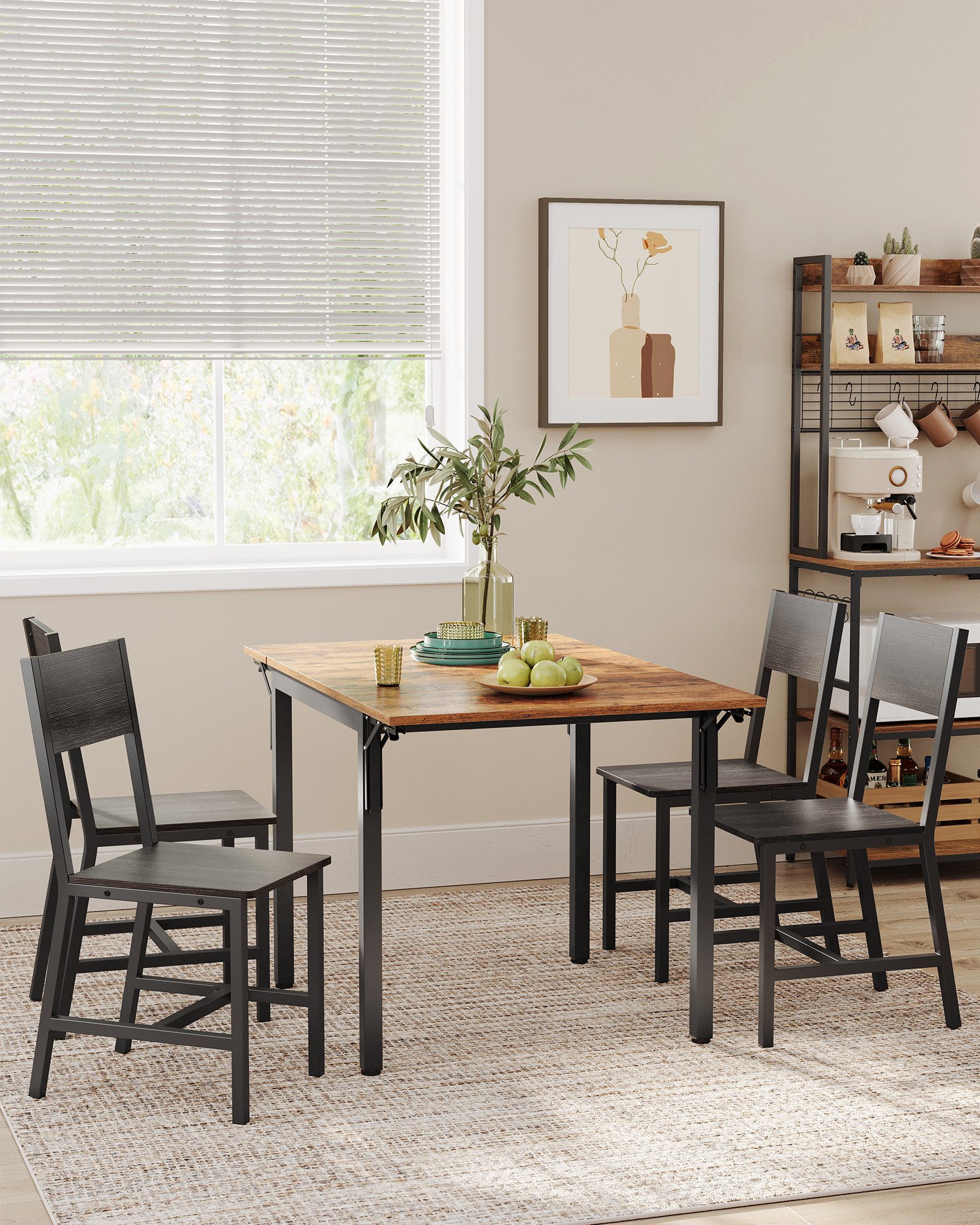 VASAGLE Esszimmerstuhl (2 St), Holzstuhl Küchenstühle für Küche