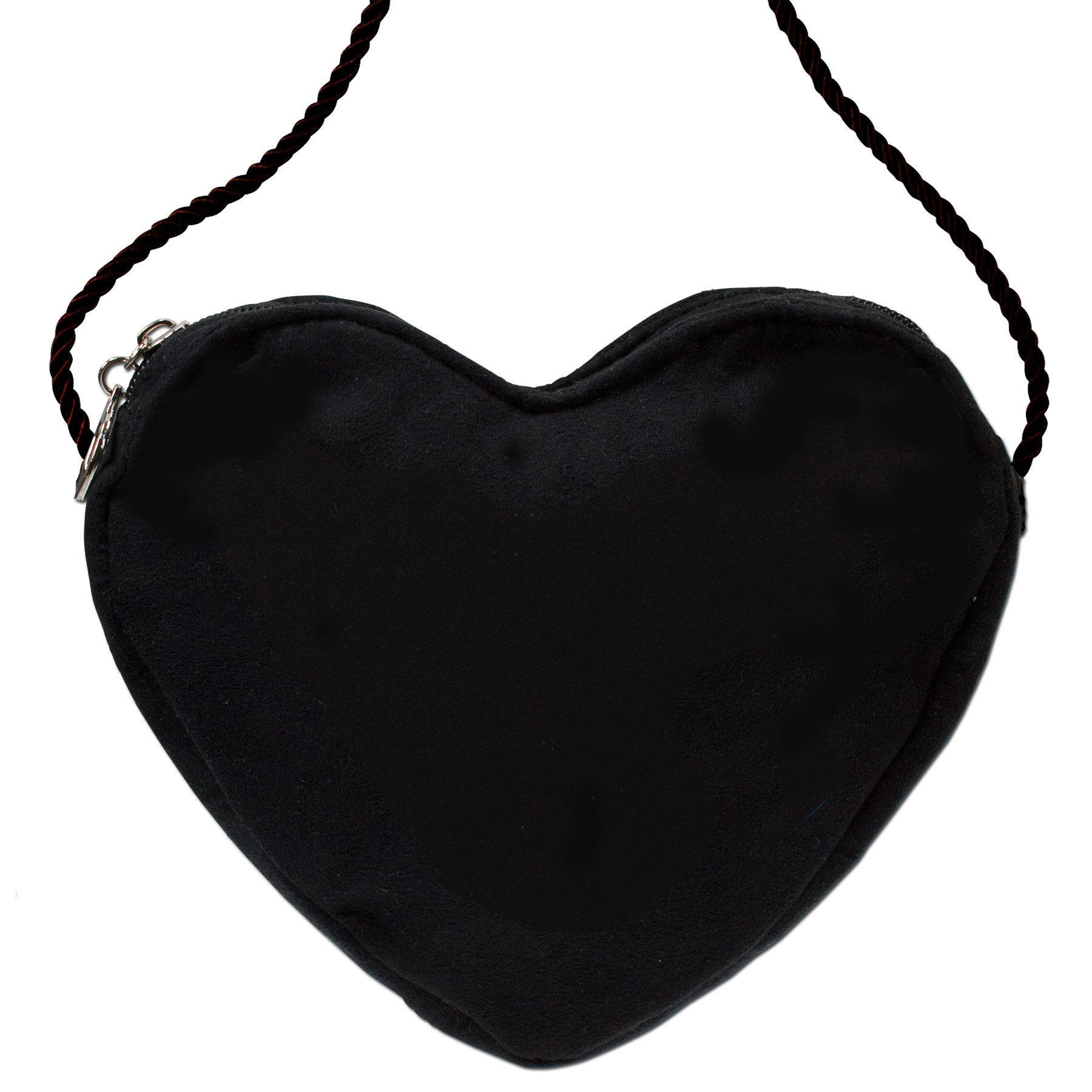 Alpenflüstern Schultertasche Herztasche (schwarz), - Damen Trachtentasche in Herzform, Schultertasche fürs Dirndl, Herz H – Bild 3 von 5