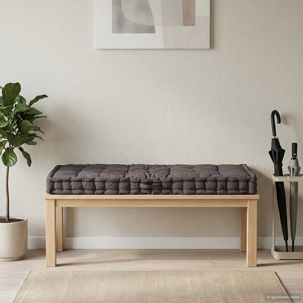 vidaXL Sitzauflage Palettenkissen Baumwolle 120×80×10 cm Anthrazit, (1 St)