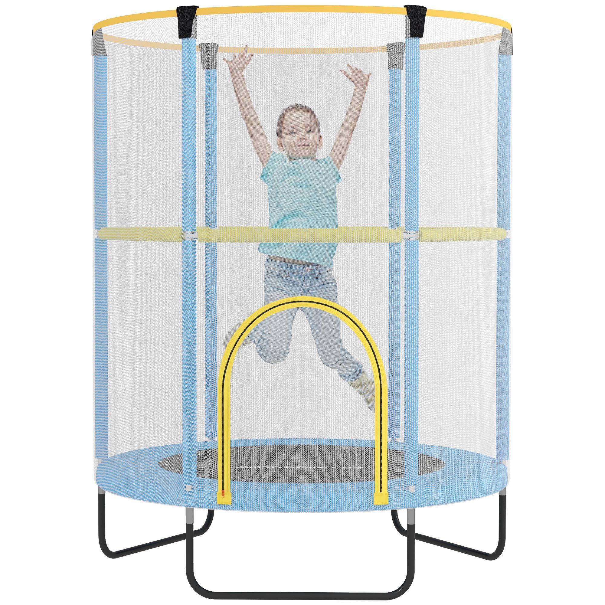AIYAPLAY Kindertrampolin Indoor Trampolin mit Sicherheitsnetz, günstig online kaufen
