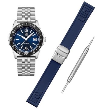 Luminox Taucheruhr Pacific Diver Stahl/Blau mit 2 Bändern