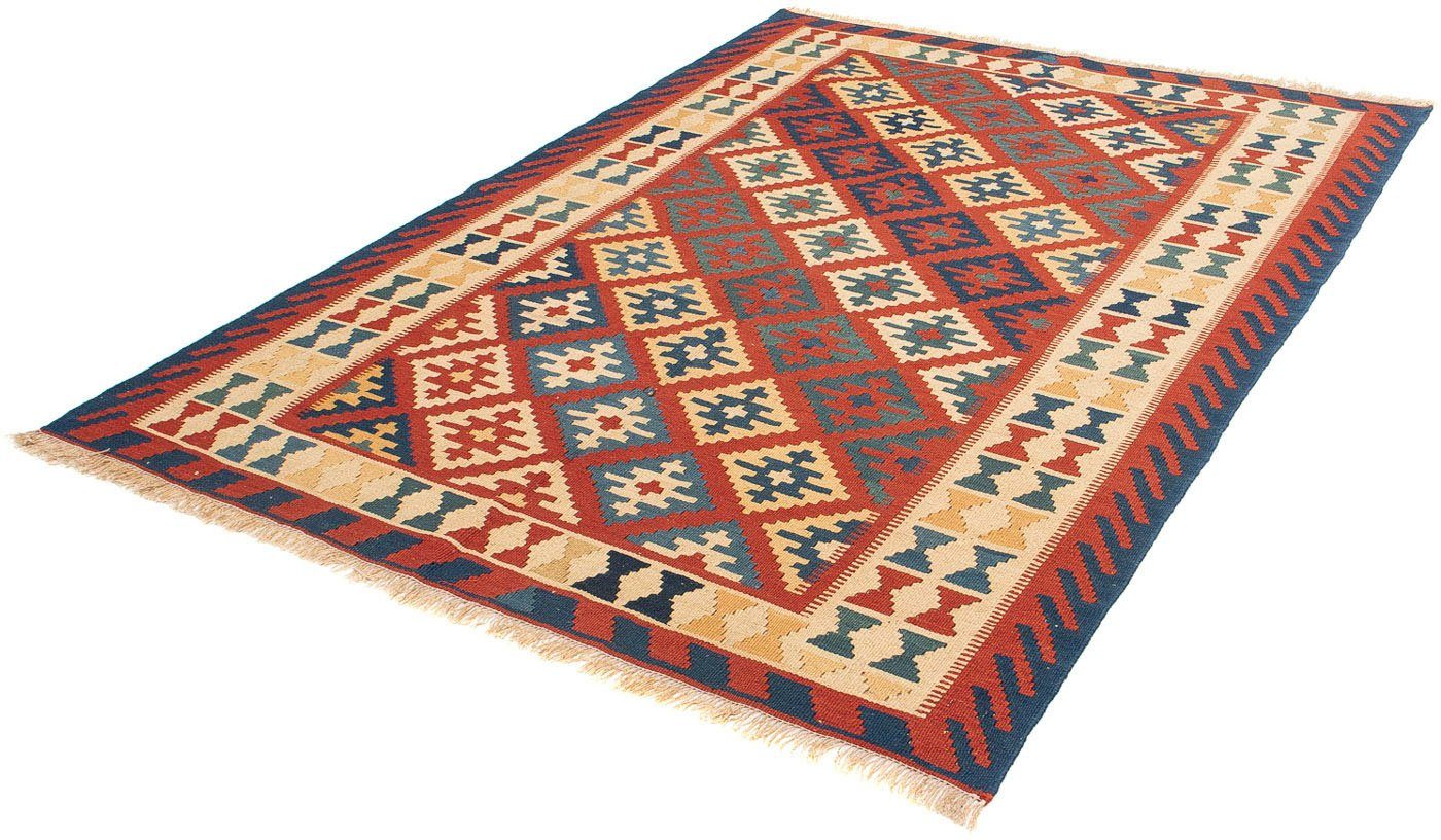 Wollteppich Kelim - Oriental - 212 x 150 cm - mehrfarbig, morgenland, rechteckig, Höhe: 6 mm, Wohnzimmer, Einzelstück