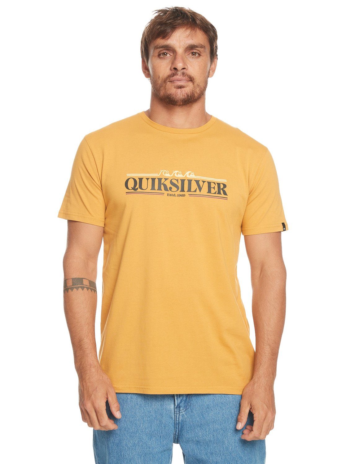 Quiksilver T-Shirt Mustard Gradient Line