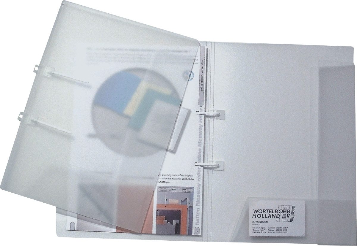 DATAPLUS Hefter Schnellhefter A4 mit 2 Einschlagklappen transparent